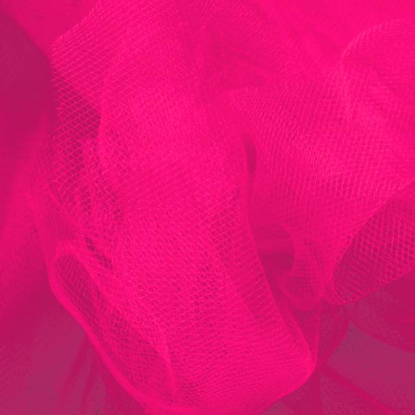 Tulle Fabric Fluor Pink Tulle Fabric