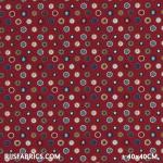 Jersey Cotton Star In Bulb Bordeaux Printed Cotton Jersey