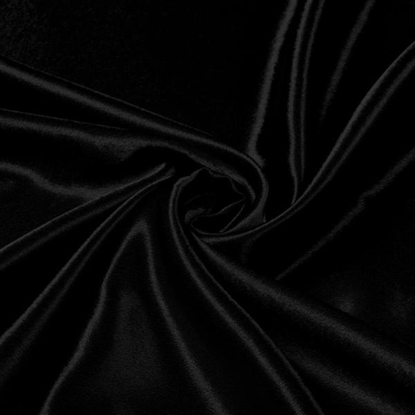 Crepe Satin Black Satin Crêpe Fabric