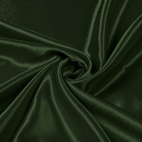 Crepe Satin Dark Green Satin Crêpe Fabric