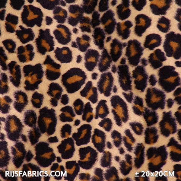 Velboa Big Leopard Brown Velboa Fabric