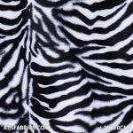 Velboa Small Zebra White Velboa Fabric