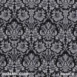 Jersey Fabric - Water Lily Black Grey Printed Jersey Fabric Punta Quality