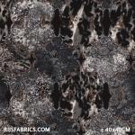 Jersey Fabric - Leopard Paisley Print Brown Printed Jersey Fabric Punta Quality