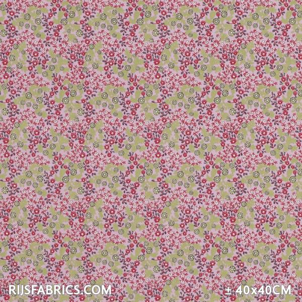 Child Fabric – Branch With Flowers Pink Child Fabric Cotton
