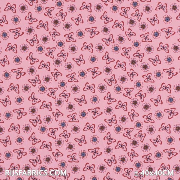 Child Fabric – Butterflies Pink Child Fabric Cotton