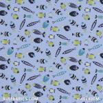 Child Fabric – Fish Light Blue Child Fabric Cotton
