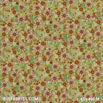 Child Fabric – Field Flowers Lime Child Fabric Cotton