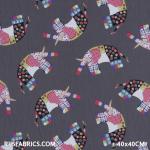 Child Fabric – Elephants Big Grey Child Fabric Cotton