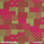Child Fabric – Patchwork Fabric Lime Fuchsia Child Fabric Cotton