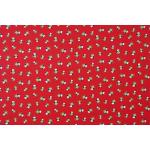Child Fabric - Penguin With Headphone Red Child Fabric Cotton