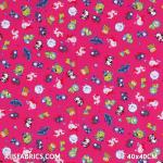 Child Fabric - Animals Fuchsia Child Fabric Cotton