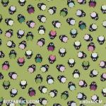 Child Fabric - Pinguin Lime Child Fabric Cotton