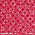 Child Fabric - Flower Garland Red Child Fabric Cotton