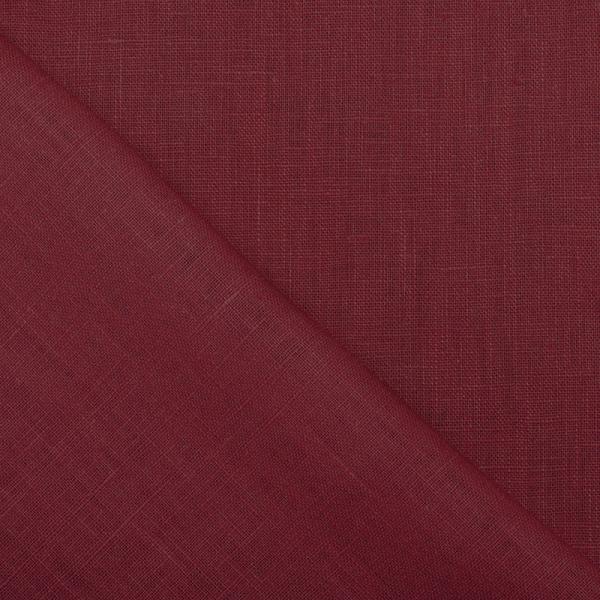 Linen Fabric Dark Red Linen Fabric Washed
