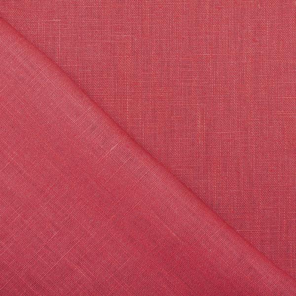 Linen Red Cyclamic Linen Fabric Washed