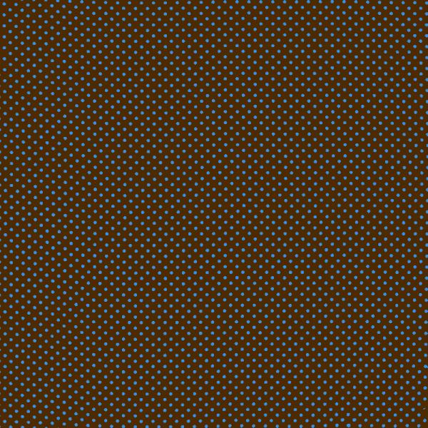 Polka Dot Fabric Brown / Aqua 2mm Dots 2 mm