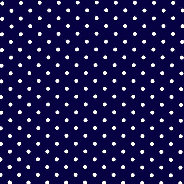 Polka Dot Fabric Navy / White 7mm Dots 7 mm