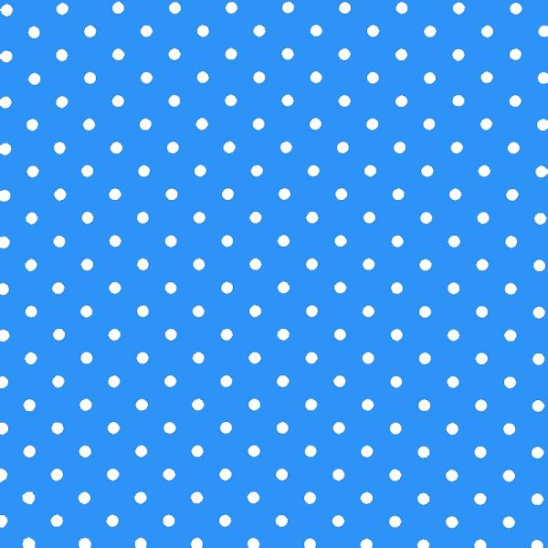 Polka Dot Fabric Aqua / White 7mm Dots 7 mm