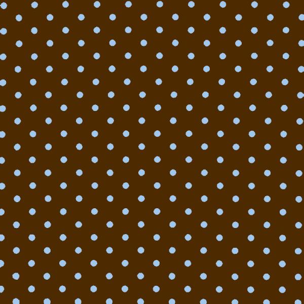Polka Dot Fabric Brown / Light Blue 7mm Dots 7 mm
