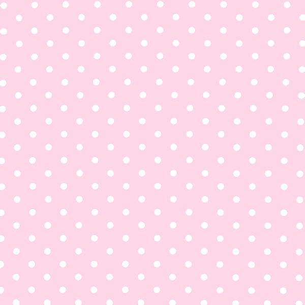 Polka Dot Fabric Pink / White 7mm Dots 7 mm