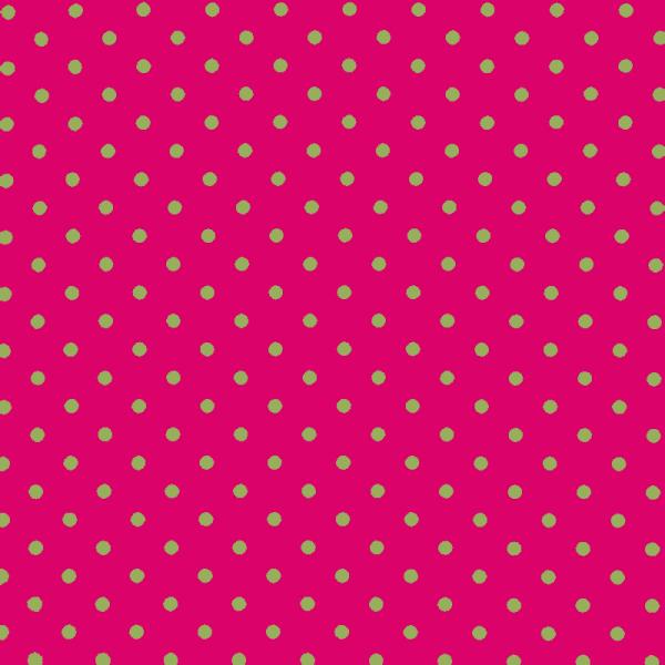 Polka Dot Fabric Fuchsia / Lime 7mm Dots 7 mm