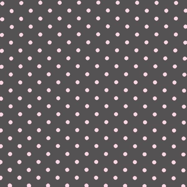 Polka Dot Fabric Grey / Pink 7mm Dots 7 mm