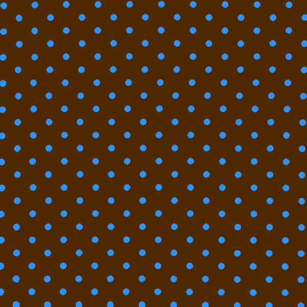 Polka Dot Fabric Brown / Aqua 7mm Dots 7 mm