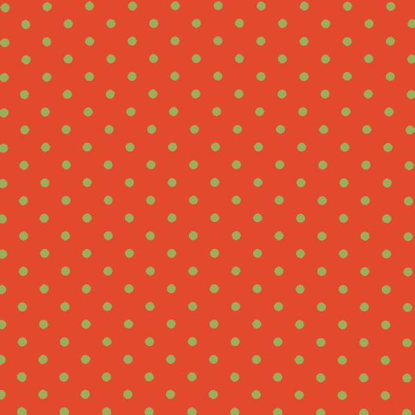 Polka Dot Fabric Orange / Lime 7mm Dots 7 mm