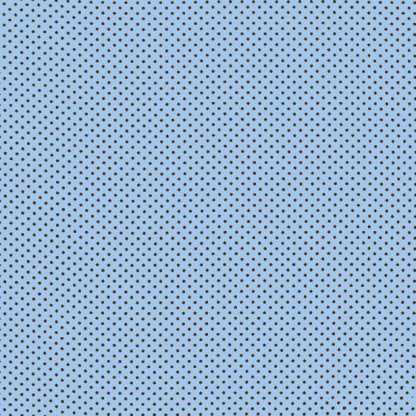 Polka Dot Fabric Light Blue / Brown 2mm Dots 2 mm