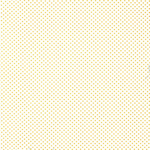 Polka Dot Fabric White / Yellow 2mm Dots 2 mm
