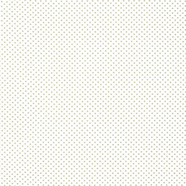 Polka Dot Fabric White / Camel 2mm Dots 2 mm