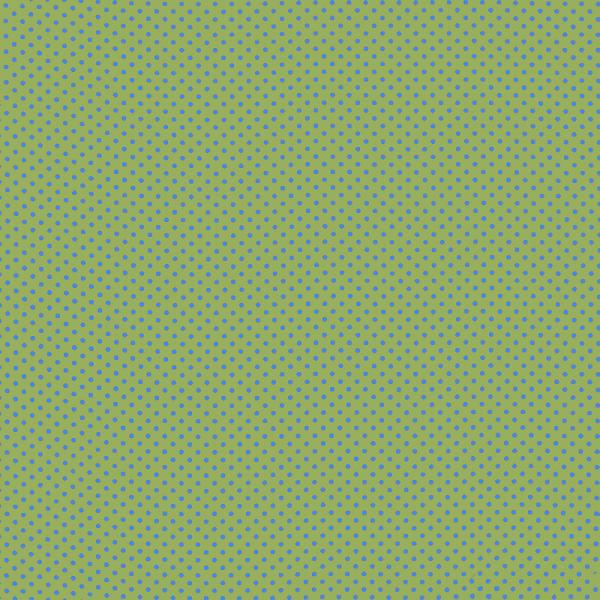 Polka Dot Fabric Lime / Aqua 2mm Dots 2 mm