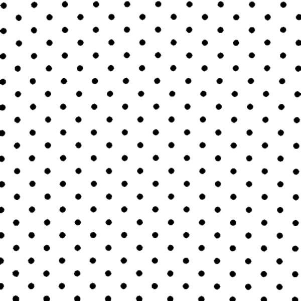 Polka Dot Fabric White / Black 7mm Dots 7 mm