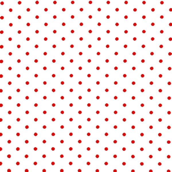 Polka Dot Fabric White / Red 7mm Dots 7 mm