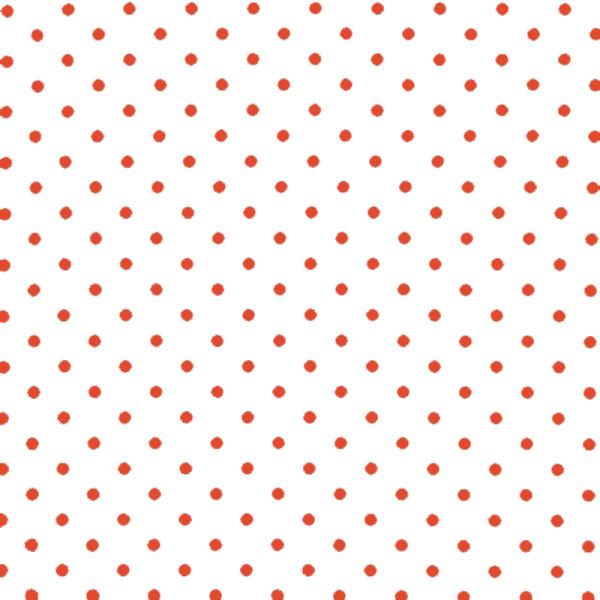 Polka Dot Fabric White / Orange 7mm Dots 7 mm