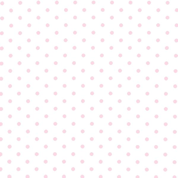 Polka Dot Fabric White / Pink 7mm Dots 7 mm