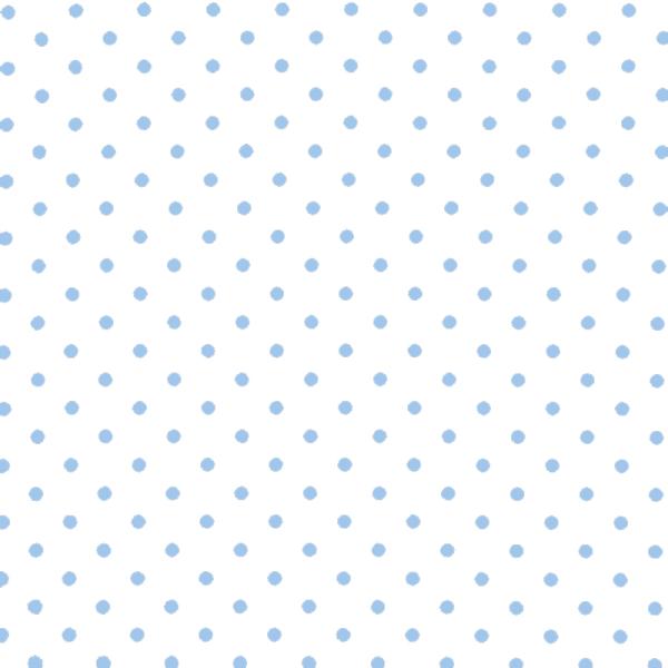 Polka Dot Fabric White / Light Blue 7mm Dots 7 mm