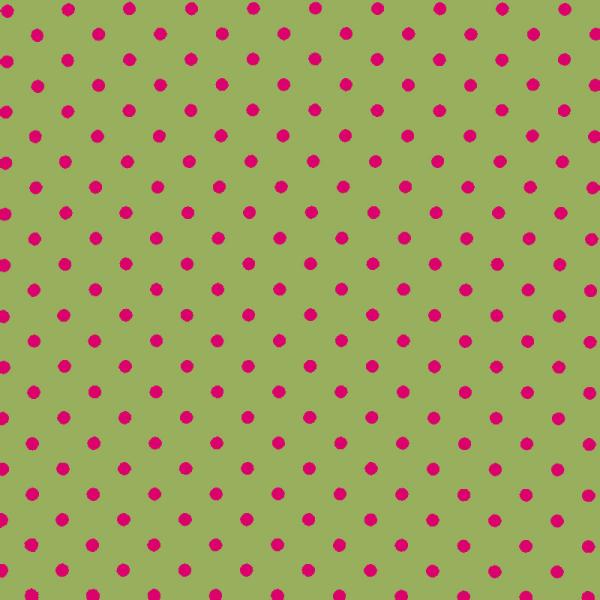 Polka Dot Fabric Lime / Fuchsia 7mm Dots 7 mm