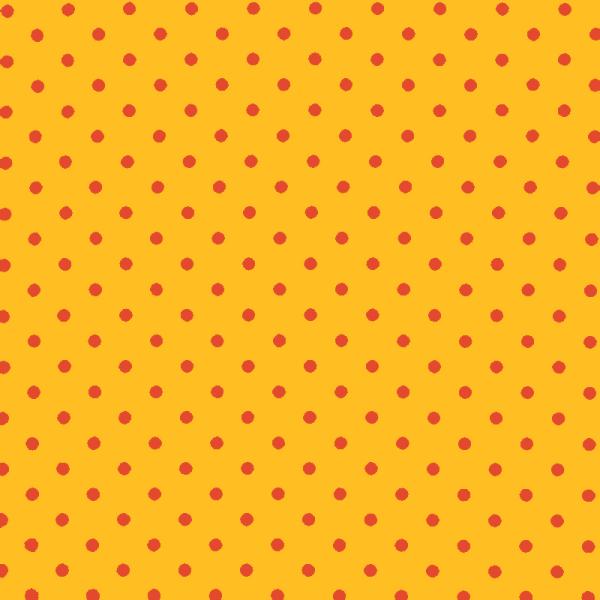 Polka Dot Fabric Yellow / Orange 7mm Dots 7 mm
