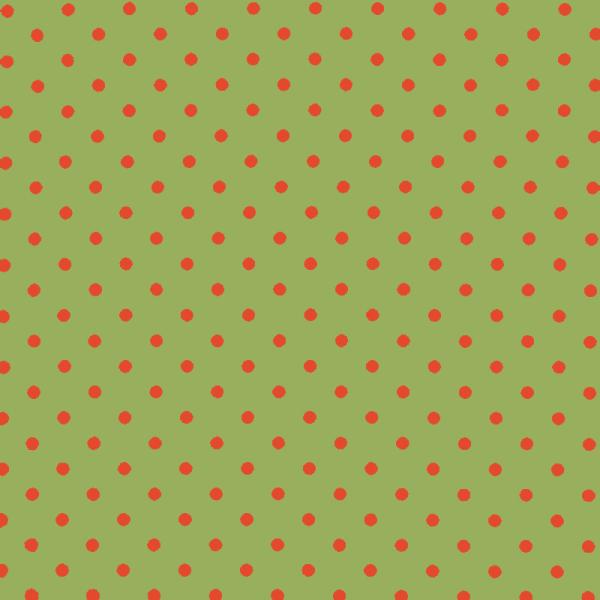 Polka Dot Fabric Lime / Orange 7mm Dots 7 mm