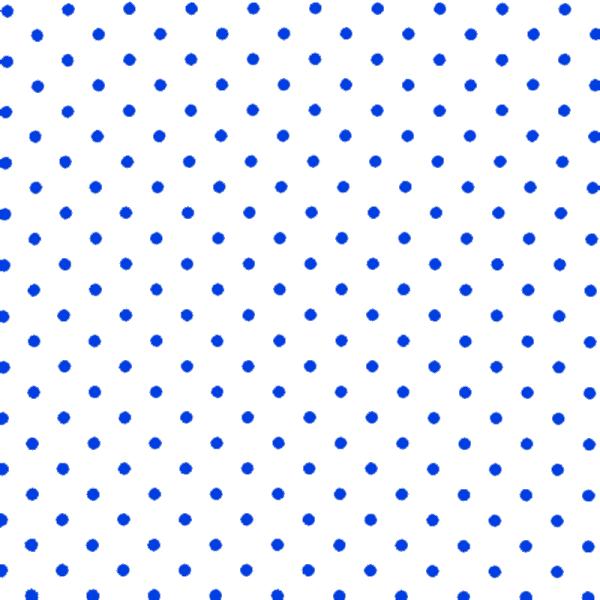 Polka Dot Fabric White / Cobalt 7mm Dots 7 mm