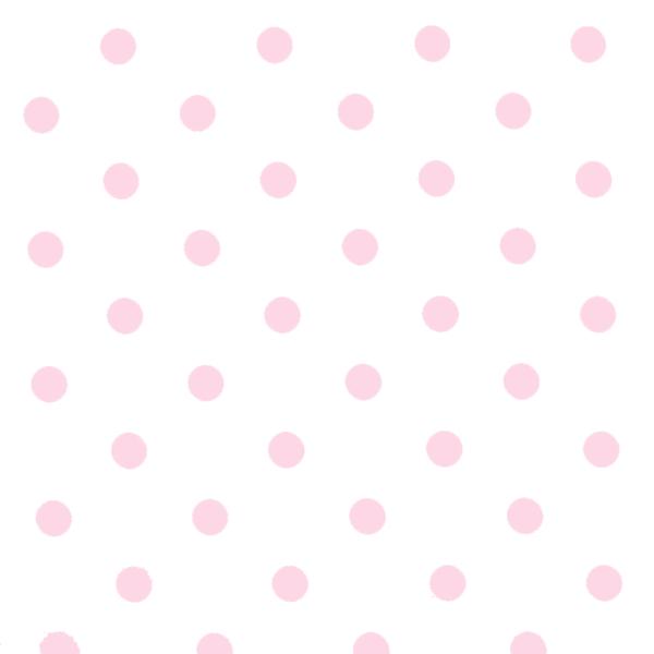 Polka Dot Fabric White / Pink 18mm Prik 18 mm