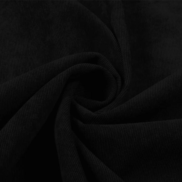 Corduroy Fabric Black (Stretch) Corduroy Fabric Stretch