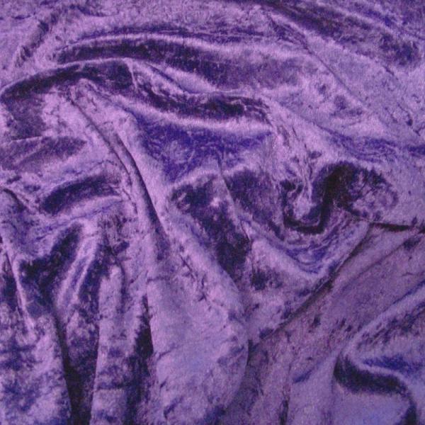 Stretch Velvet Purple Crushed Velvet Fabric Stretch