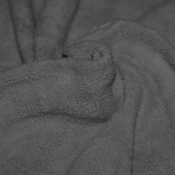Cotton Fleece Fabric (Sherpa) Dark Grey Cotton Fleece Fabric (Sherpa)