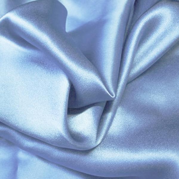 Satin Cotton Stretch Light Blue Cotton Satin Fabric