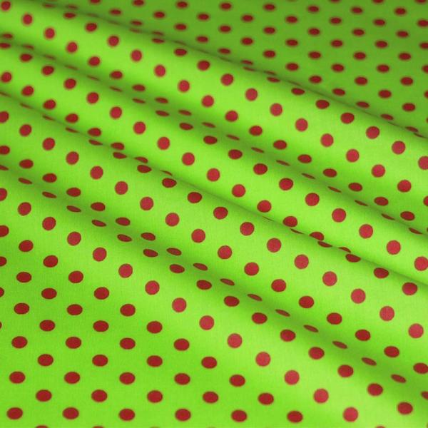 Coated Fabric Cotton Dots Lime Fuchsia 7mm Coated Fabric Cotton