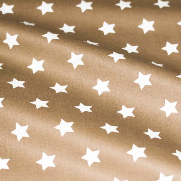 Coated Fabric Cotton Stars Beige 20mm Coated Fabric Cotton
