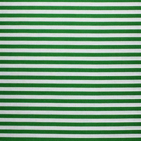 Cotton Stripe Green White 5mm Cotton Poplin Stripes